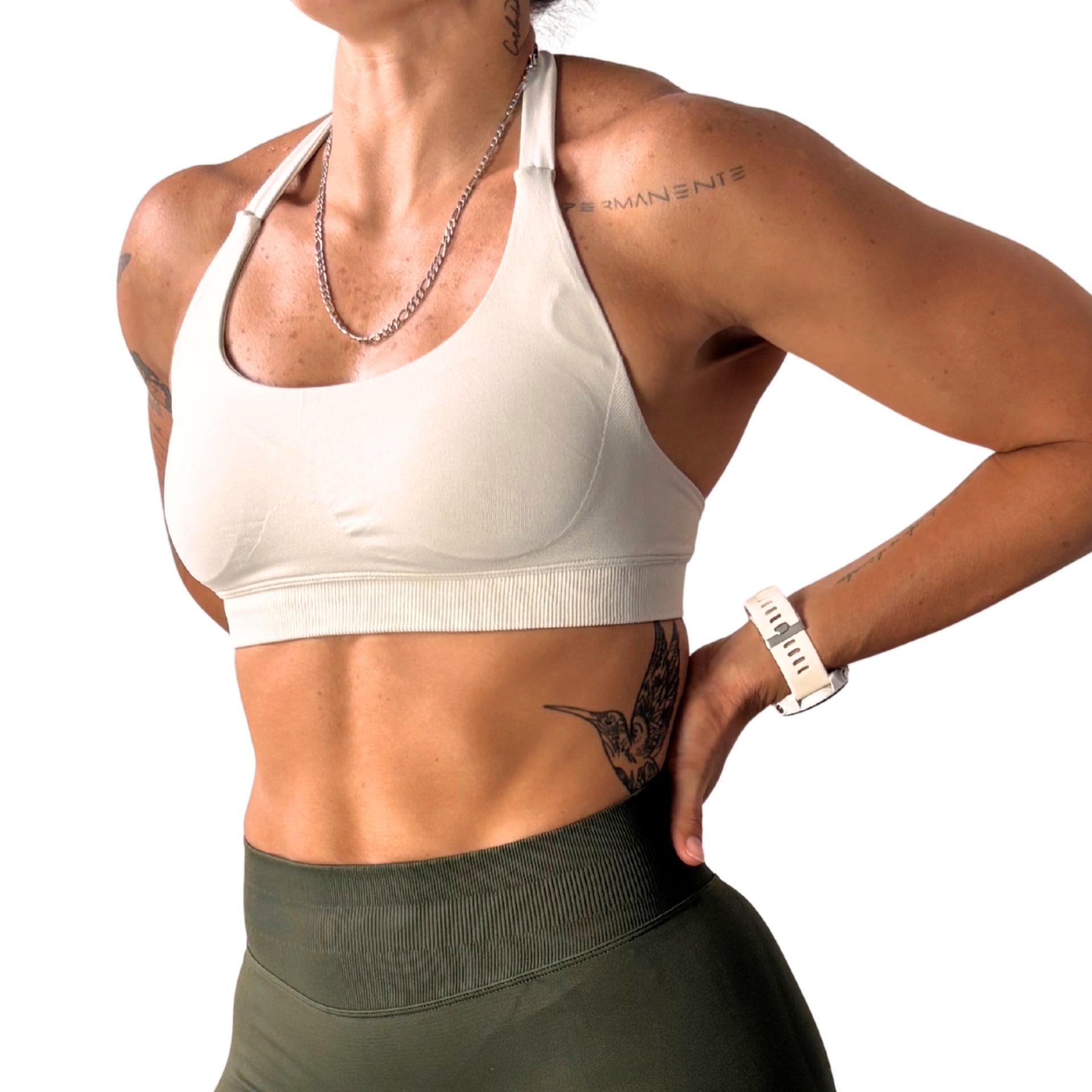 Top deportivo azul Prahra blanco